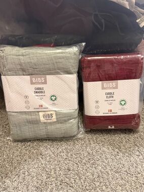 BIBS CUDDLE SWADDLE CRINKLED MUSLIN & CUDDLE CLOTH CRINKLED MUSLIN new